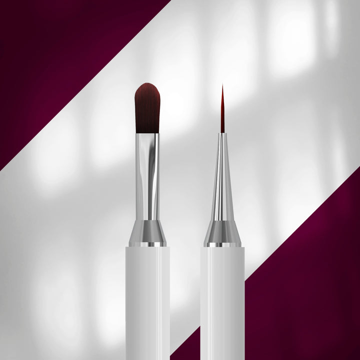 STALEKS EXCLUSIVE professzionális kétvégű ecset 06/11 – Zselé 11 mm / Liner 12 mm
