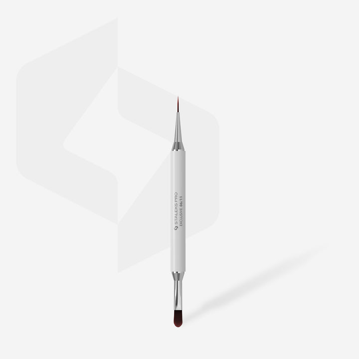 STALEKS EXCLUSIVE professzionális kétvégű ecset 06/11 – Zselé 11 mm / Liner 12 mm