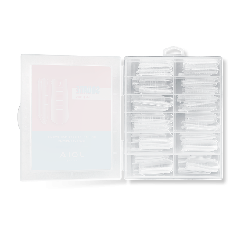 Reusable Upper Nail Forms for extensions JOIA vegan, Square 120  pcs.