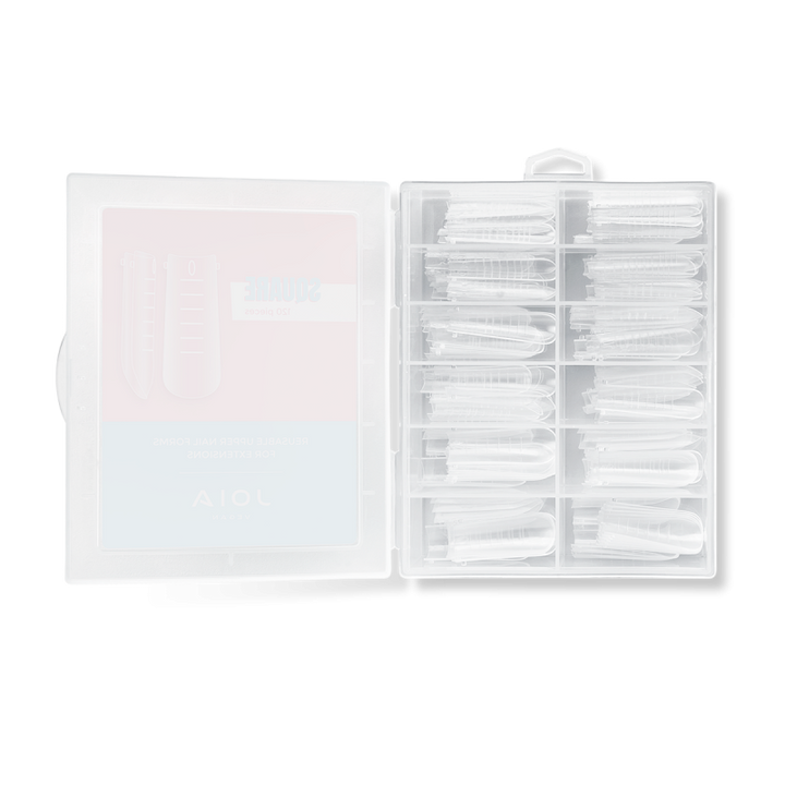 Reusable Upper Nail Forms for extensions JOIA vegan, Square 120  pcs.