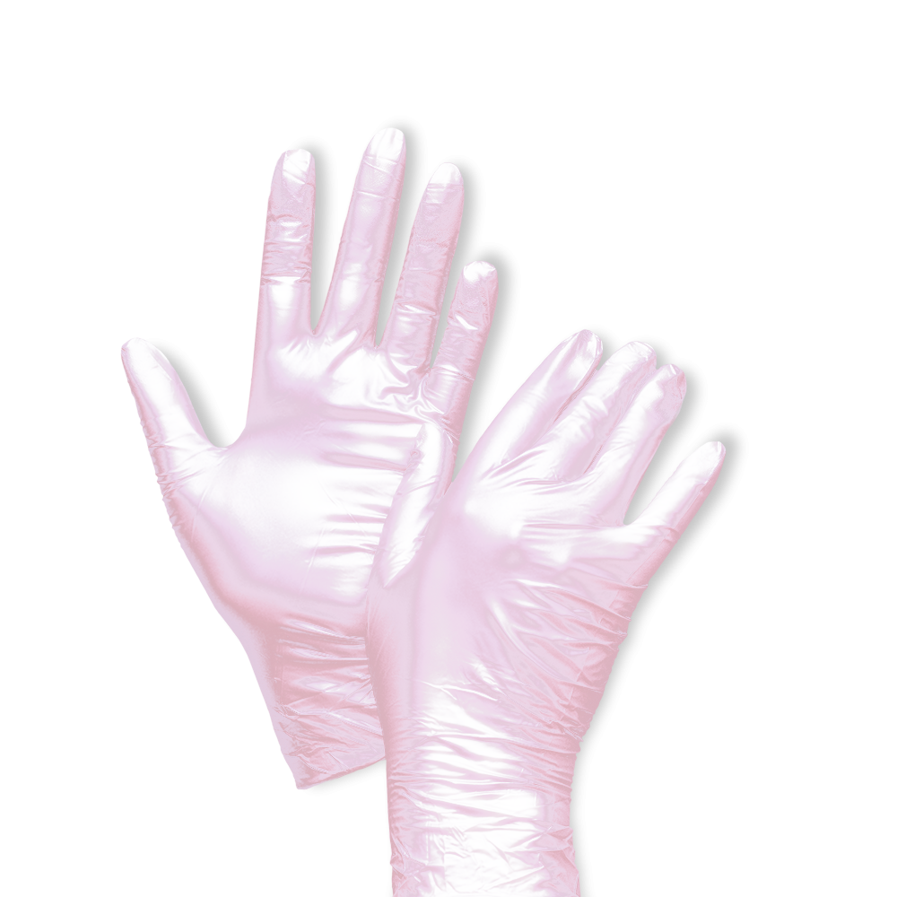 OA Nail System Shinny Pink Nitril Kesztyű L