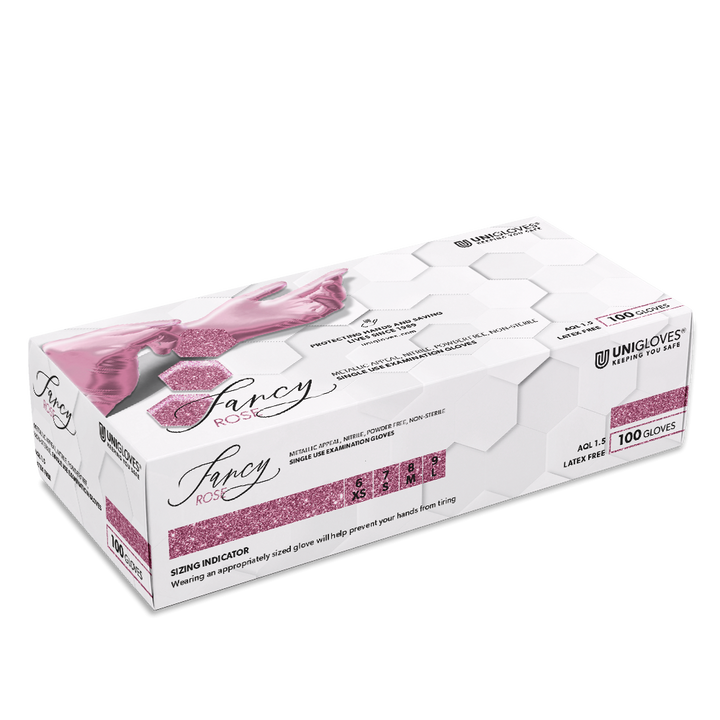 OA Nail System Shinny Pink Nitril Kesztyű L