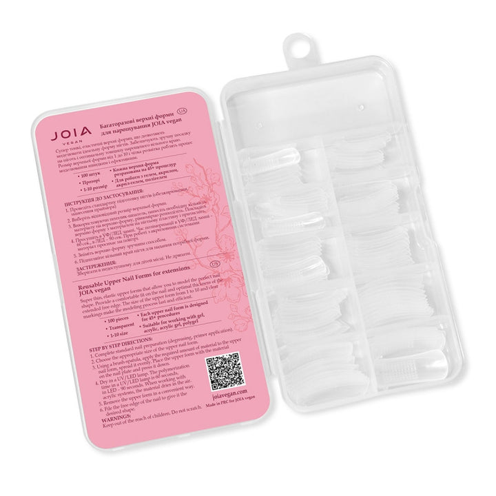 JOIA vegan Reusable Upper Nail Forms for extensions . 100 pcs