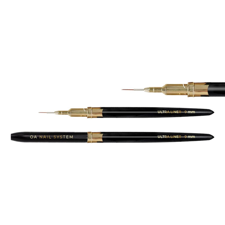 OA Nail System Black &amp; Gold Ultra Liner Ecset 9 mm