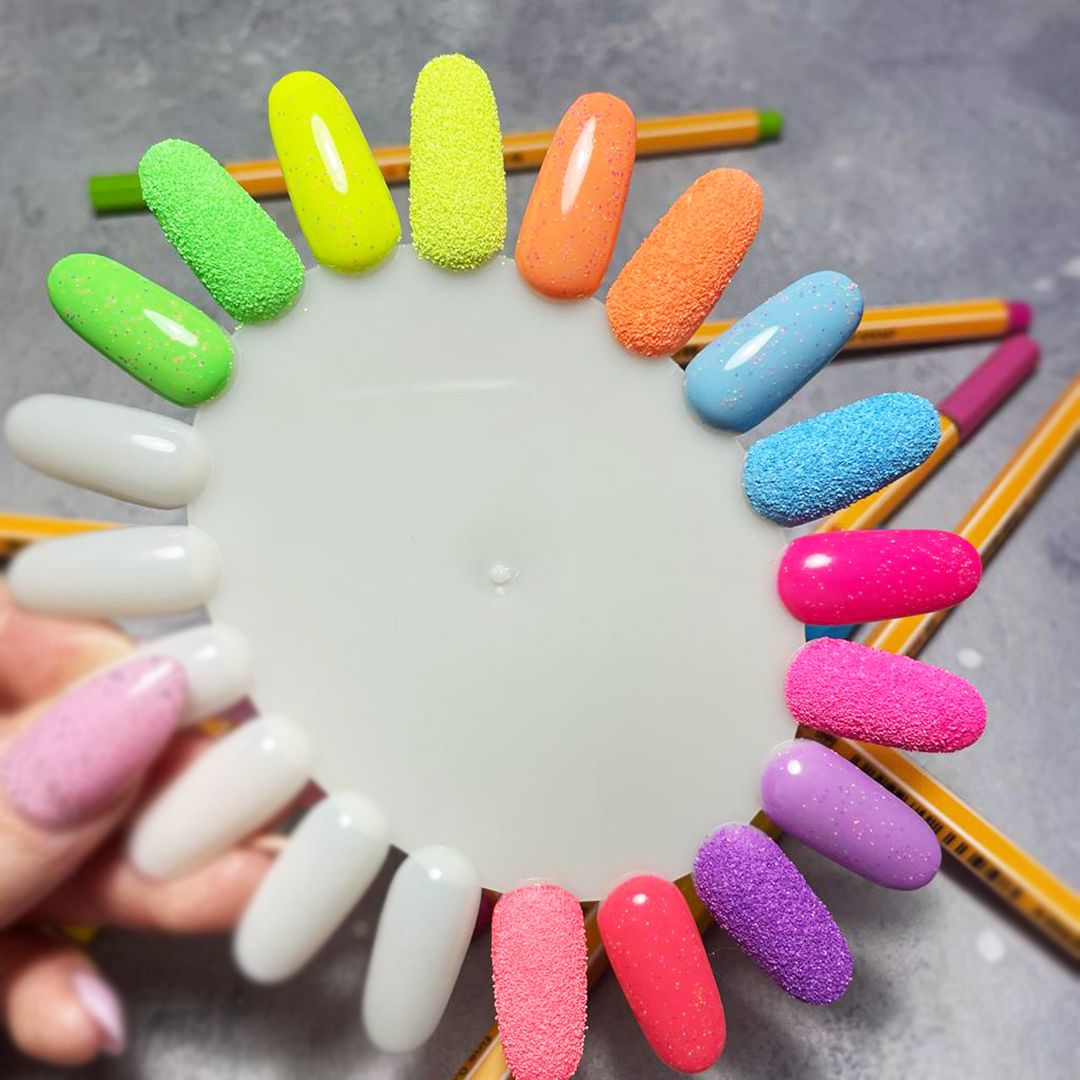 OA Nail System Neon Pasztell Matt Glitter Coral